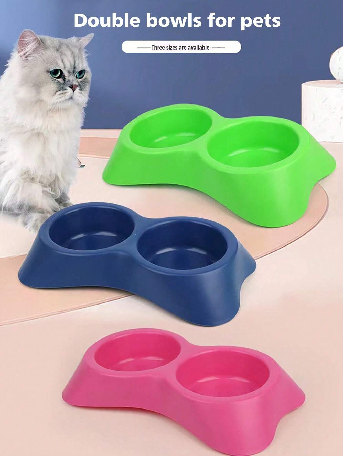 Plastic Dual Pet Food & Water Bowl - Image 3