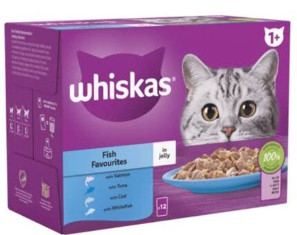 Whiskas fish favourites adult cat wet food 85g
