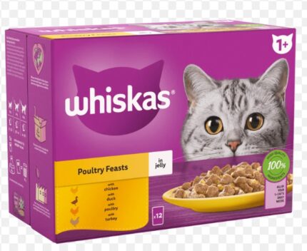 Whiskas poultry feasts adult cat wet food 85g
