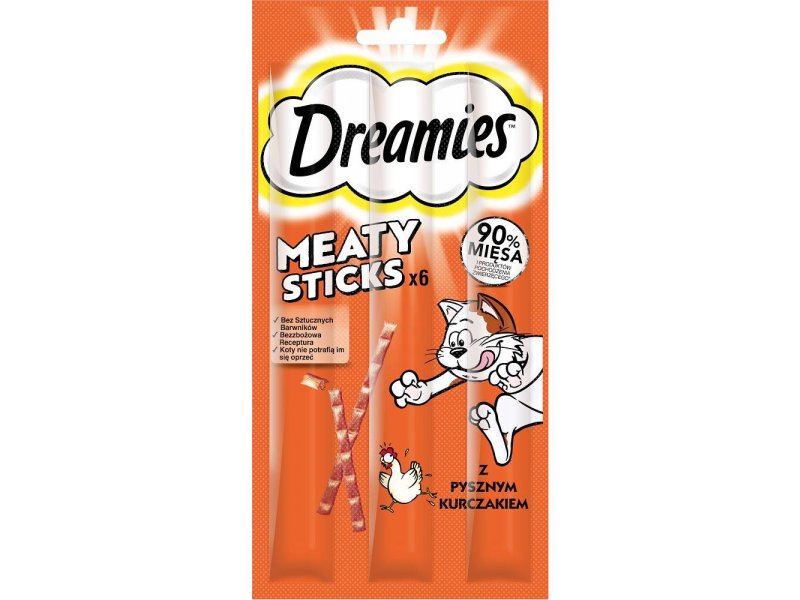 16d62c6fb64be520d1a24edc32ba538f.jpg Dreamies Meaty Sticks Treats For Adult Cat - Image 1