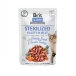Brit Care Cat Pouch STERILIZED - Hearty Duck & Tender Turkey in Jelly