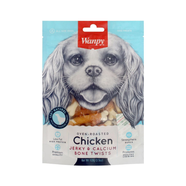 9d2a1e29d91b7e590554290c158f472b.png Wanpy Chicken Jerky & Calcium Bone Twist - Image 1