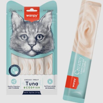 Wanpy cream treats with tuna & codfish