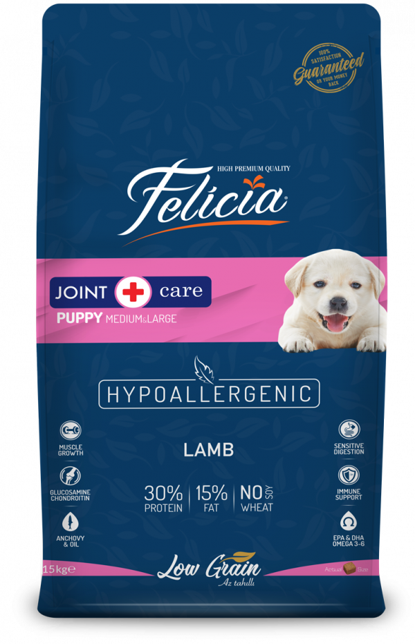 b3c87eac5ca0ae993523058f54022f5e.png Felicia Joint Care Puppy Lamb Medium & Large - Image 1