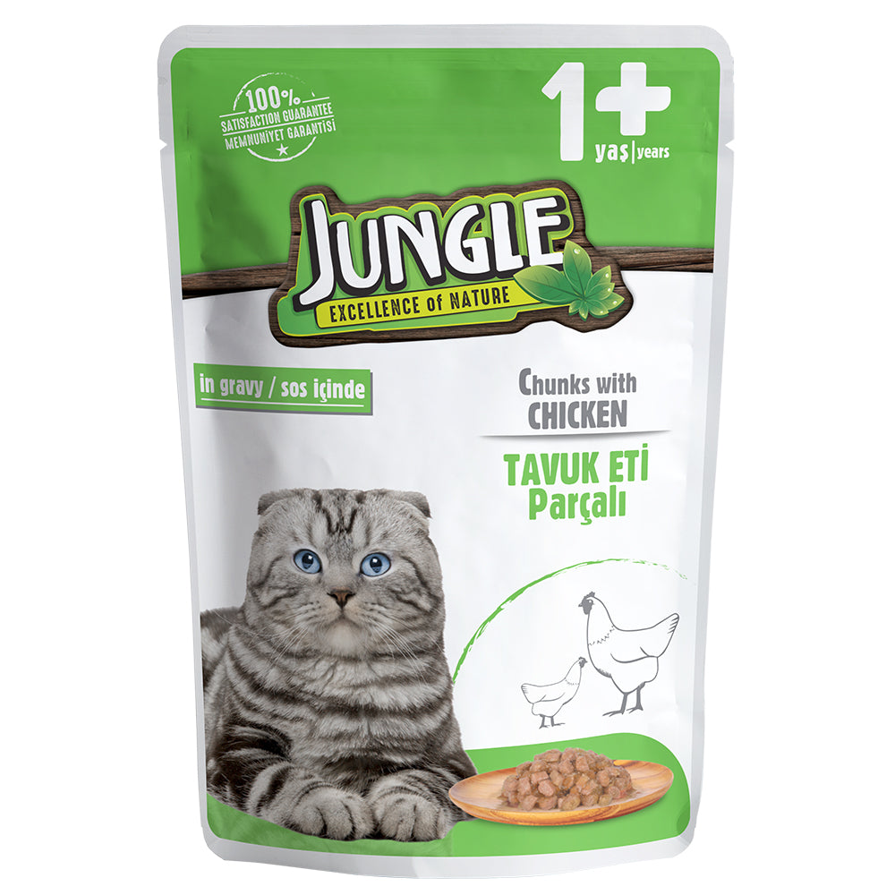 ef58c197658627cc6e4aa66d05cfa479.jpg Jungle Chicken Pouch Wet Food - Image 1