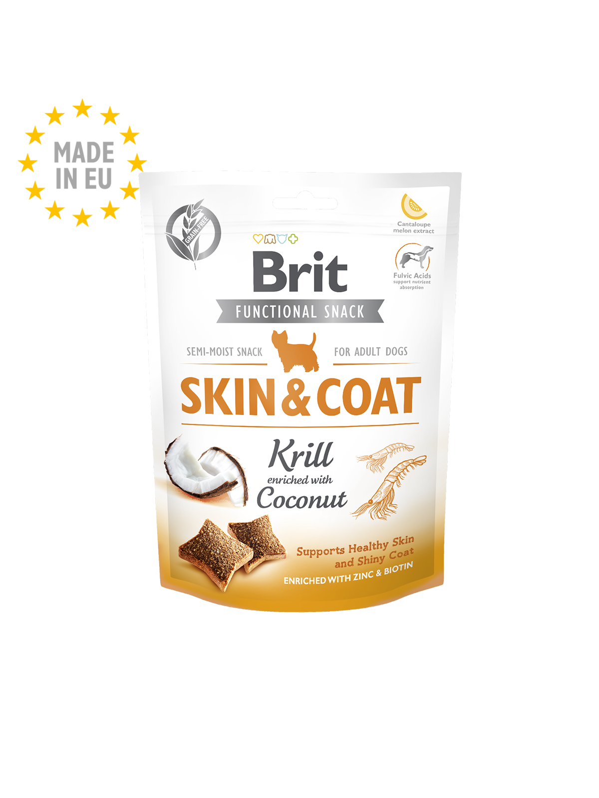 f706b3b35cbfe93263b6b91e4c5a6a4b.png Brit Care Dog Functional Snack Skin&Coat Krill - Image 1